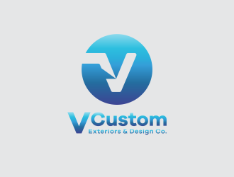 V Custom Exteriors & Design Co. logo design by ageseulopi