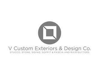 V Custom Exteriors & Design Co. logo design by alby