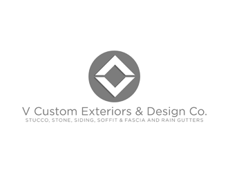 V Custom Exteriors & Design Co. logo design by alby