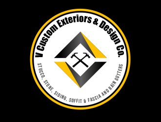 V Custom Exteriors & Design Co. logo design by BeDesign