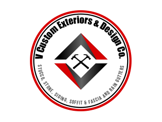 V Custom Exteriors & Design Co. logo design by BeDesign
