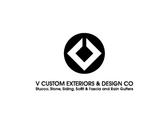 V Custom Exteriors & Design Co. logo design by bigboss