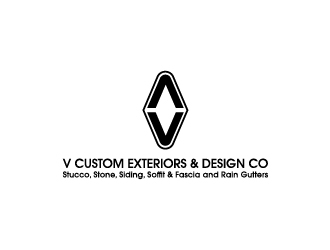 V Custom Exteriors & Design Co. logo design by bigboss