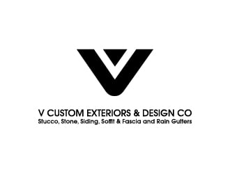 V Custom Exteriors & Design Co. logo design by bigboss