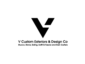 V Custom Exteriors & Design Co. logo design by bigboss