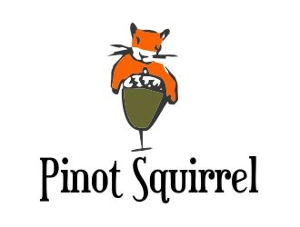Pinot Squirrel logo design by Day2DayDesigns