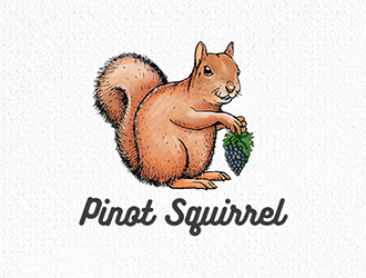 Pinot Squirrel logo design by Optimus