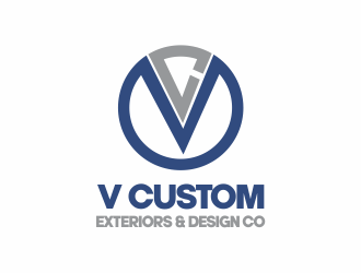 V Custom Exteriors & Design Co. logo design by up2date
