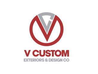 V Custom Exteriors & Design Co. logo design by up2date