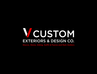 V Custom Exteriors & Design Co. logo design by luckyprasetyo