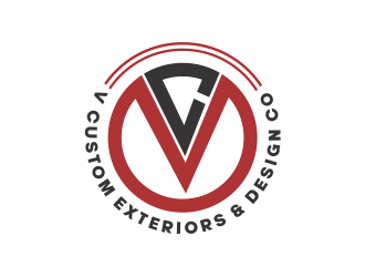 V Custom Exteriors & Design Co. logo design by up2date