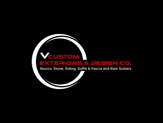 V Custom Exteriors & Design Co. logo design by luckyprasetyo