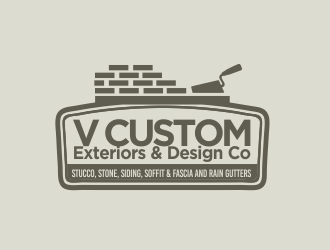 V Custom Exteriors & Design Co. logo design by YONK
