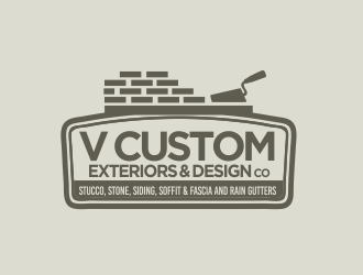 V Custom Exteriors & Design Co. logo design by YONK