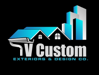 V Custom Exteriors & Design Co. logo design by AamirKhan