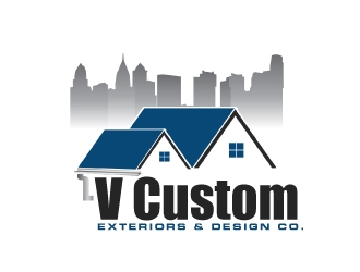 V Custom Exteriors & Design Co. logo design by AamirKhan