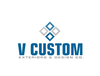 V Custom Exteriors & Design Co. logo design by AamirKhan