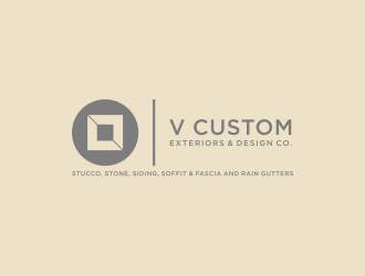 V Custom Exteriors & Design Co. logo design by menanagan