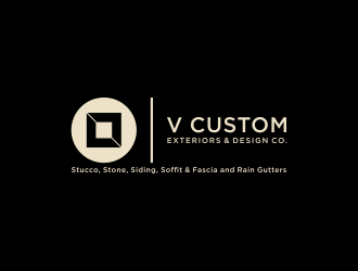 V Custom Exteriors & Design Co. logo design by menanagan