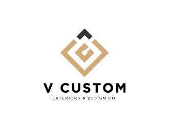 V Custom Exteriors & Design Co. logo design by CreativeKiller