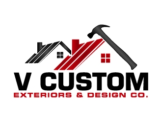 V Custom Exteriors & Design Co. logo design by Kirito