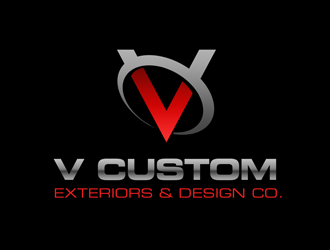 V Custom Exteriors & Design Co. logo design by kunejo