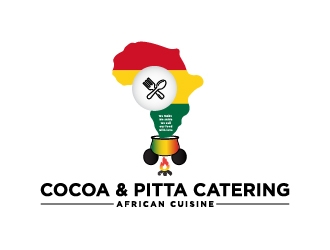 Cocoa &amp; Pitta Catering (African Cuisine) logo design by Moon