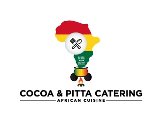 Cocoa & Pitta Catering (African Cuisine) logo design by Moon