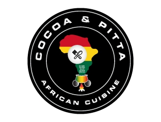 Cocoa & Pitta Catering (African Cuisine) logo design by Moon