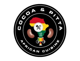 Cocoa & Pitta Catering (African Cuisine) logo design by Moon