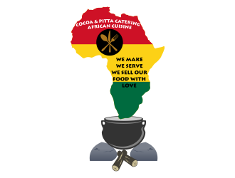 Cocoa & Pitta Catering (African Cuisine) logo design by Kruger