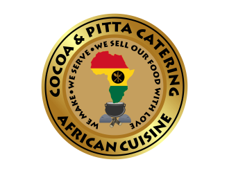 Cocoa & Pitta Catering (African Cuisine) logo design by Kruger