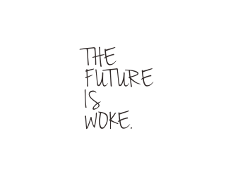 THE FUTURE IS WOKE. logo design by p0peye