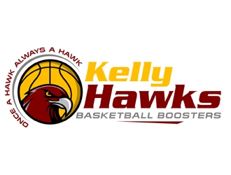 Kelly Hawks Basketball Boosters logo design by MAXR