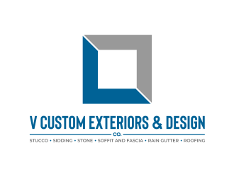 V Custom Exteriors & Design Co. logo design by mutafailan