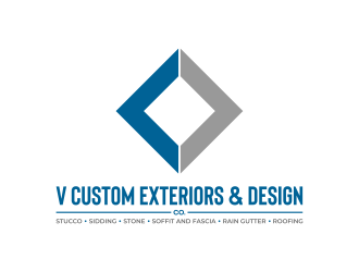 V Custom Exteriors & Design Co. logo design by mutafailan