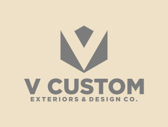V Custom Exteriors & Design Co. logo design by ekitessar