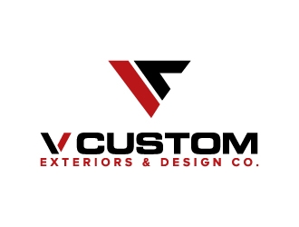 V Custom Exteriors & Design Co. logo design by jaize
