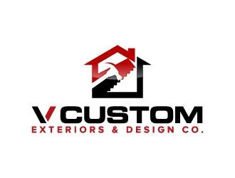 V Custom Exteriors & Design Co. logo design by jaize