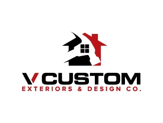 V Custom Exteriors & Design Co. logo design by jaize