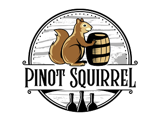 Pinot Squirrel logo design by haze