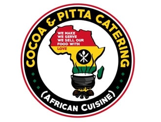 Cocoa & Pitta Catering (African Cuisine) logo design by DreamLogoDesign