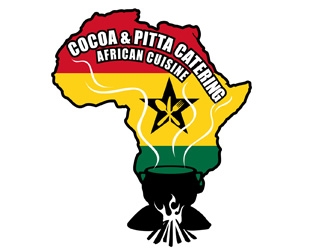Cocoa & Pitta Catering (African Cuisine) logo design by DreamLogoDesign
