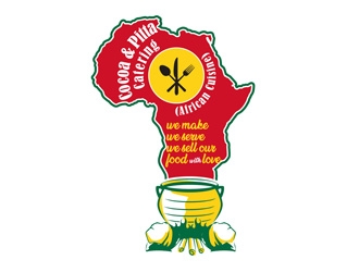 Cocoa & Pitta Catering (African Cuisine) logo design by DreamLogoDesign