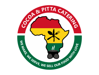 Cocoa & Pitta Catering (African Cuisine) logo design by Girly