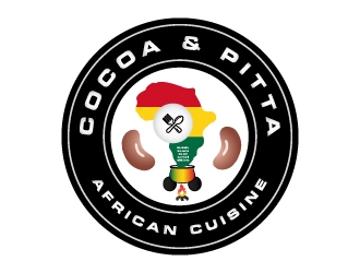 Cocoa & Pitta Catering (African Cuisine) logo design by Moon