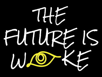 THE FUTURE IS WOKE. logo design by aldesign