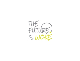 THE FUTURE IS WOKE. logo design by zakdesign700
