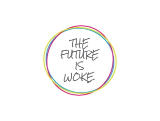 THE FUTURE IS WOKE. logo design by zakdesign700