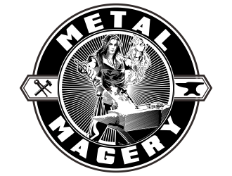 METAL MAGERY logo design by bosbejo